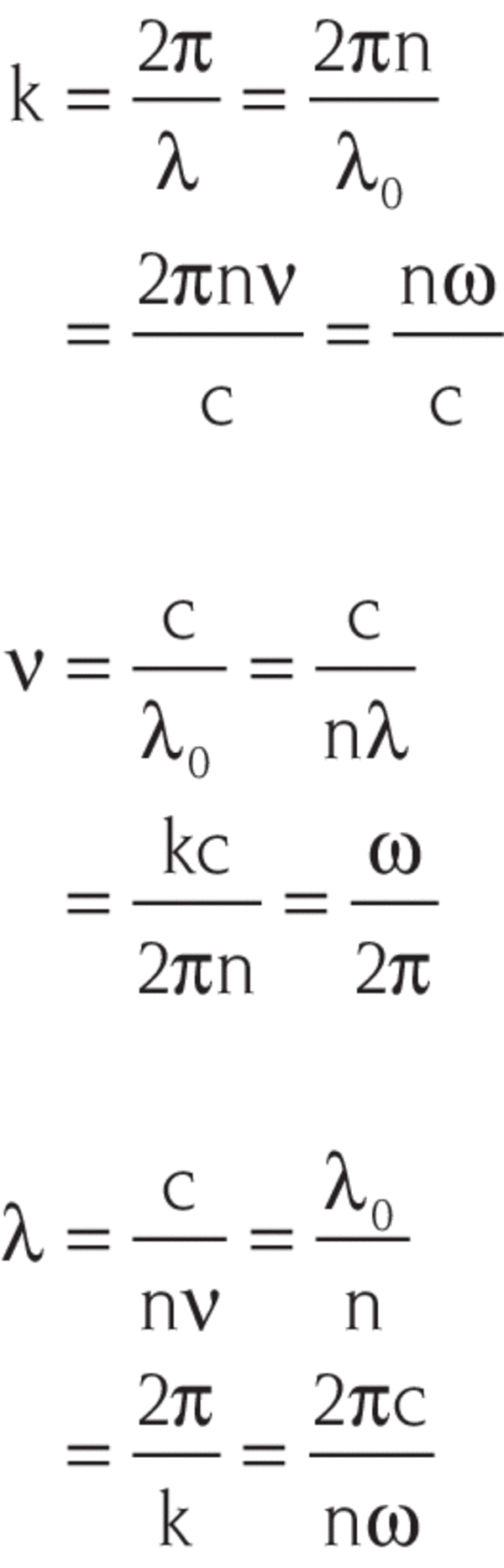 波量关系公式